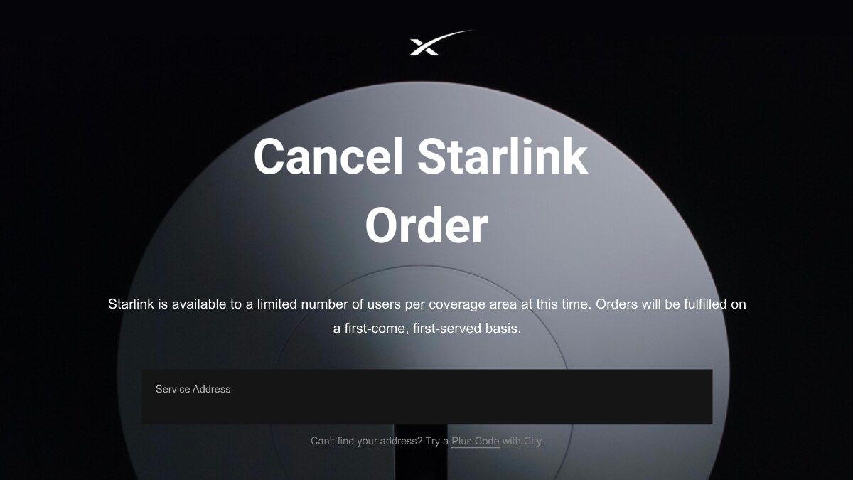 Cancel Starlink Order or Service