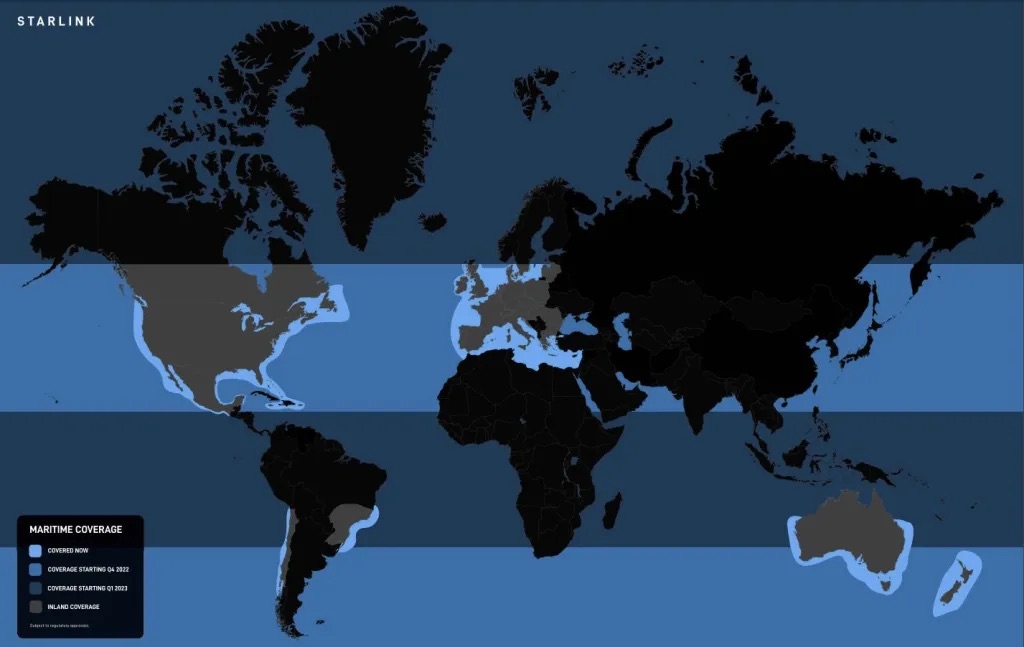 Starlink Maritime Coverage